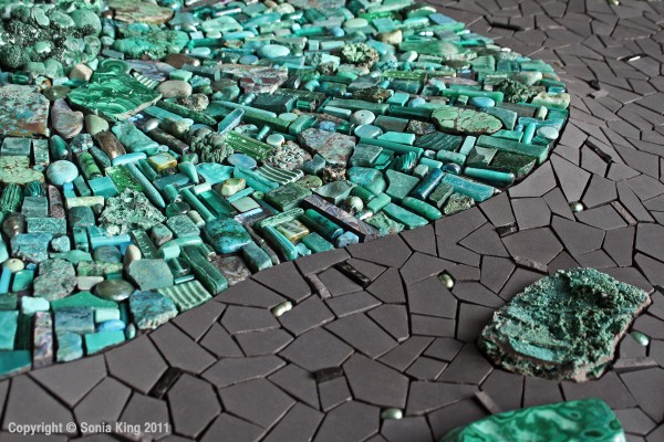 Depthfinder (detail) mosaic by Sonia King Mosaic Artist