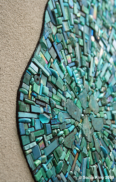 Nebula Aqua mosaic by Sonia King Mosaic Artist