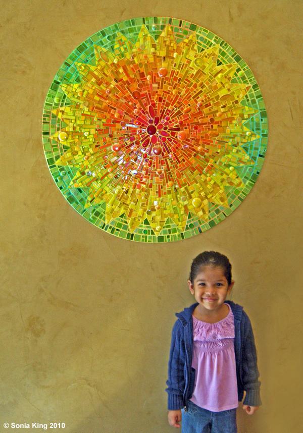 Aurora mosaic by Sonia King Mosaic Artist