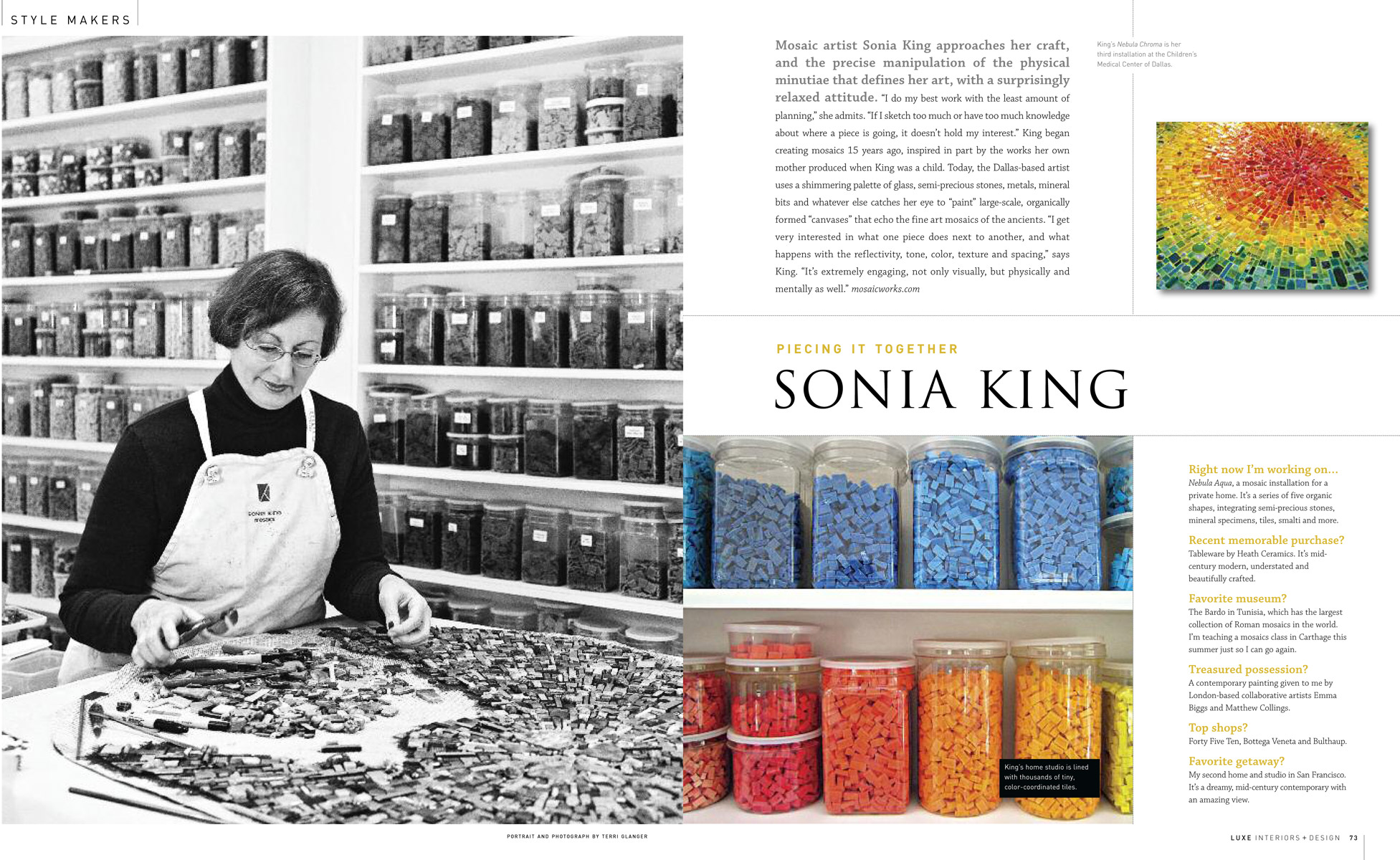 LUXE Magazine spotlight on Sonia King