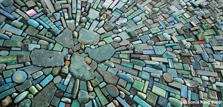 Nebula Aqua by Sonia King Mosaic Artist