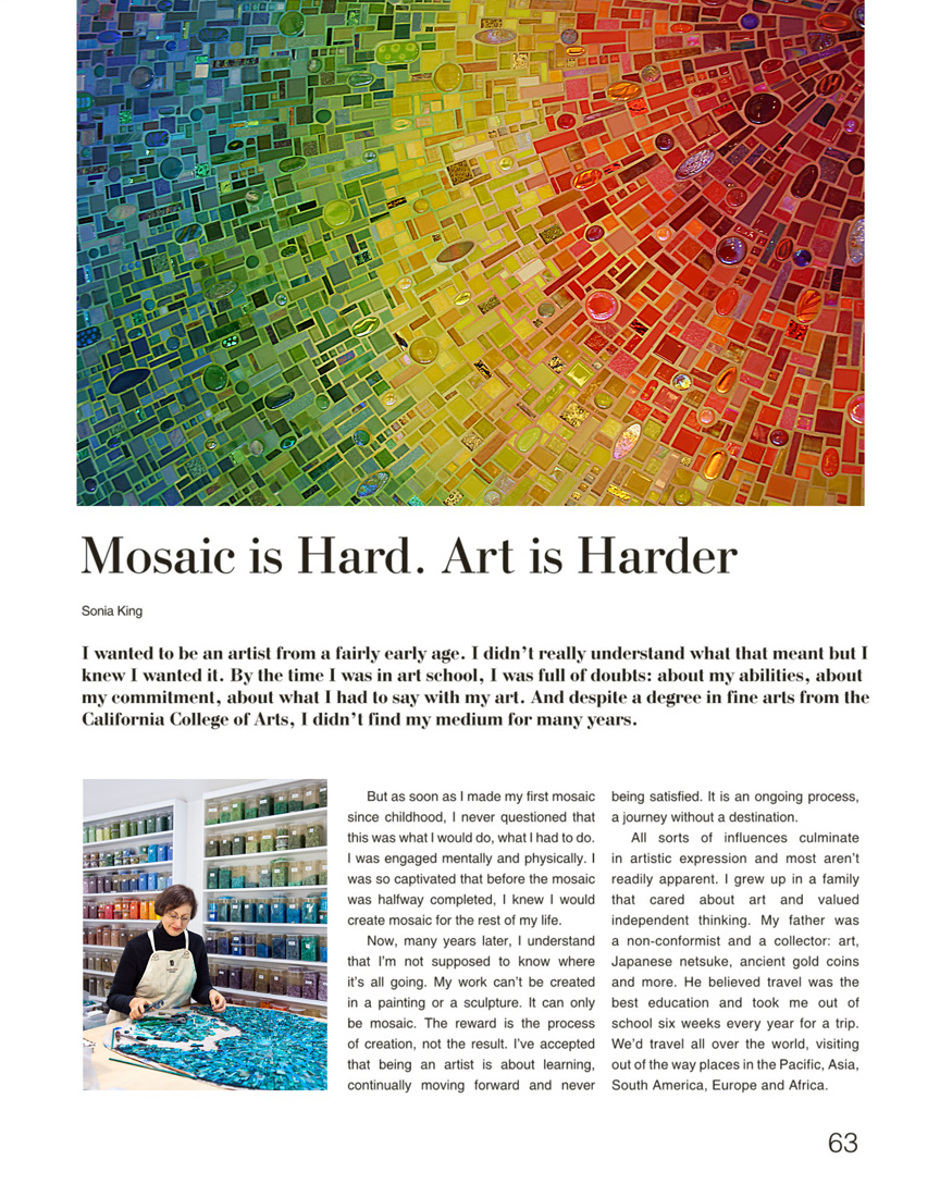 Solo Mosaico feature on Sonia King
