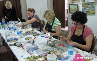 Mosaic Workshop in Istanbul with Sonia King Mosaic Artist