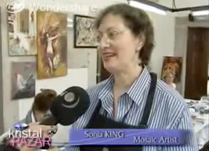 Sonia King Mosaic Artist on Turkish Television