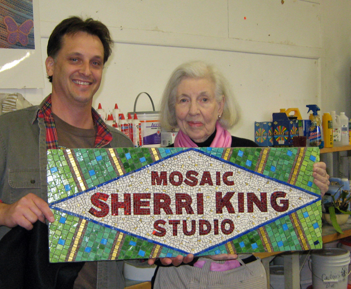 Mosaic studio naming with Sherri King Mosaic Artist