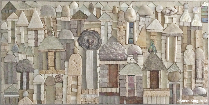 Ice Village mosaic by Sherri King Mosaic Artist